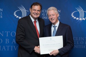 Claude Béglé avec President Clinton